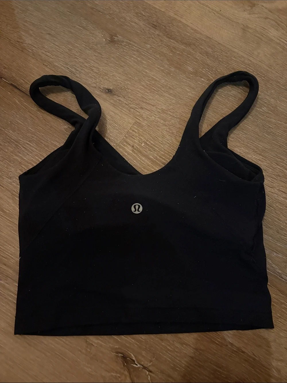 black lululemon align tank top size 2